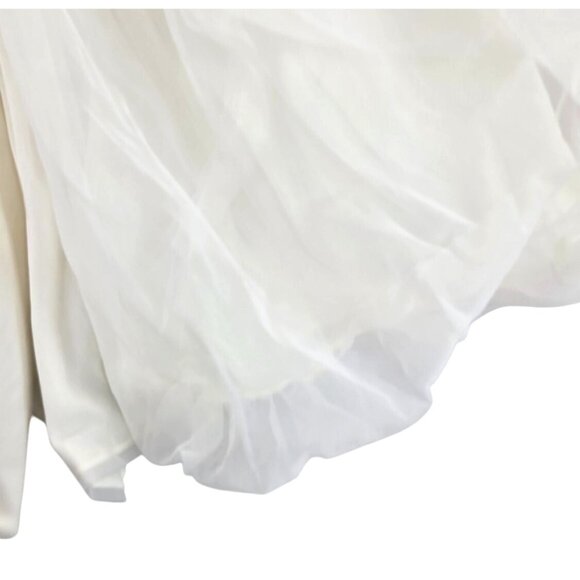 Seamprufe Vtg 50s Bloomers Half-Slip White Sz S Billowy Bubble Skirt Sheer Puffy - Picture 5 of 12